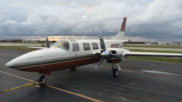 A Piper Aerostar awaiting ferrying to the US