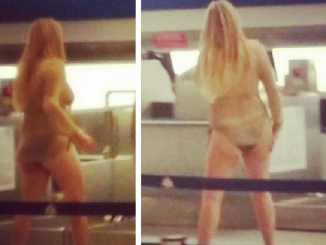 What, I can’t wear my bikini here? Picture: PassengerShaming.com