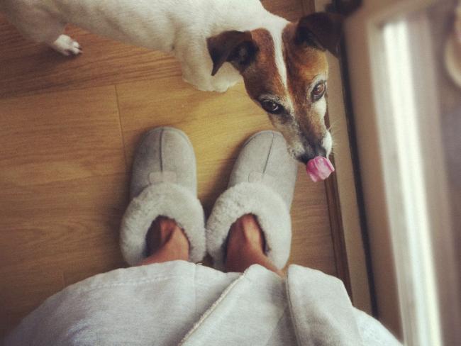 Leave the bathrobe at home.