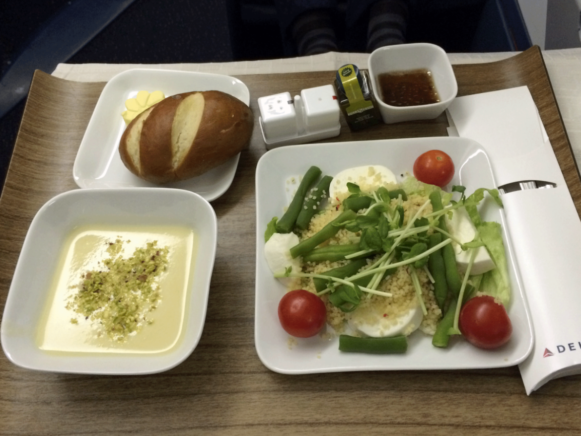 The rest of Delta's fare was better. And the wine selection was great — the flight attendant even had a pairing recommendation for my chicken entree.