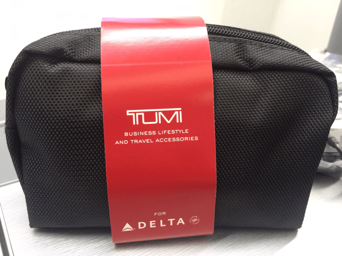 Delta's amenity kits were Tumi.
